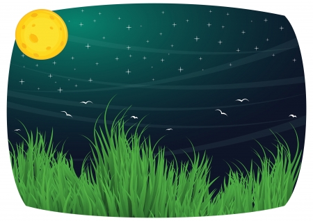 Moon background vector illustrationのイラスト素材