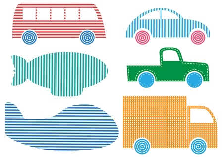 Set of Vehicles vectorのイラスト素材