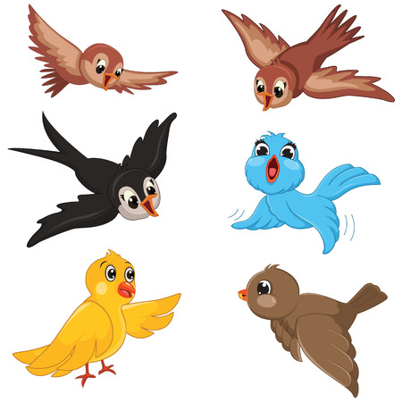 Birds Illustration Setのイラスト素材