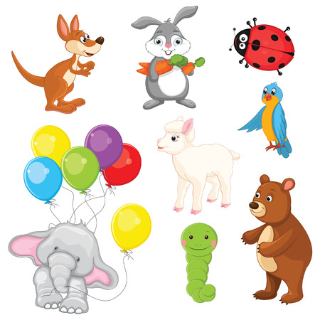 Animals Illustration Setのイラスト素材