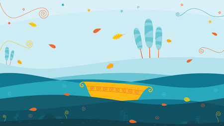 Abstract Landscape Illustrationのイラスト素材