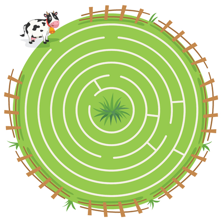 Maze Labyrinth Game,Vector Illustrationのイラスト素材