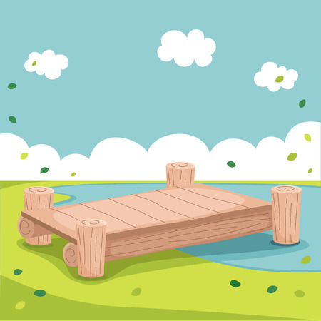 Pier Vector Illustrationのイラスト素材