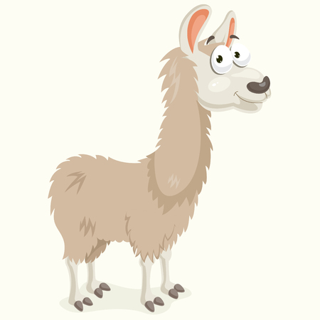 Llama Vector Illustrationのイラスト素材