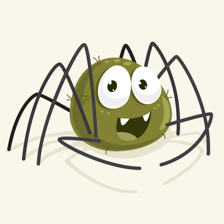 Spider Vector Illustration isolated on color background.のイラスト素材