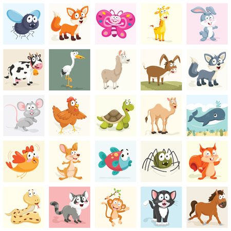 Animals Vector Illustration Setのイラスト素材
