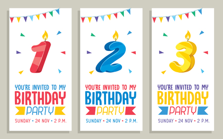 Birhday Invitation Card Designのイラスト素材