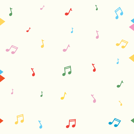 Vector Illustration Of Music Notes Backgroundのイラスト素材