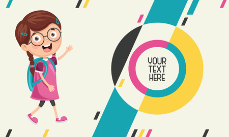 Vector Illustration Of Kids Abstract Backgroundのイラスト素材