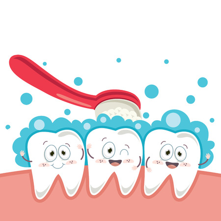 Vector Illustration Of Cartoon Toothのイラスト素材
