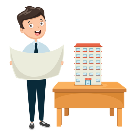 Vector Illustration Of Architectのイラスト素材