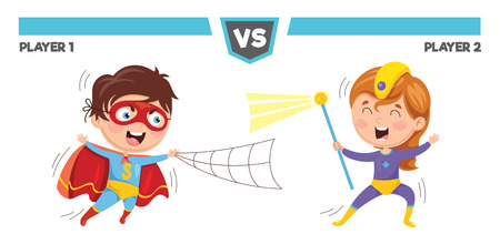 Vector Illustration Of Superheroesのイラスト素材
