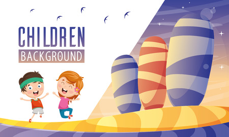 Vector Illustration Of Children Backgroundのイラスト素材