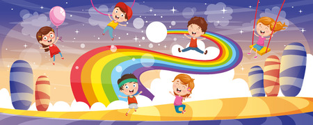 Vector Illustration Of Children Backgroundのイラスト素材