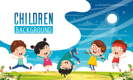 Vector Illustration Of Children Backgroundのイラスト素材