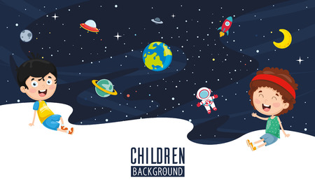 Vector Illustration Of Children Backgroundのイラスト素材