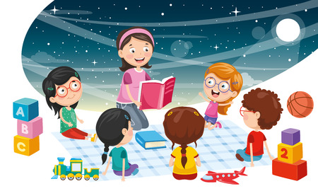 Vector Illustration Of Children Backgroundのイラスト素材