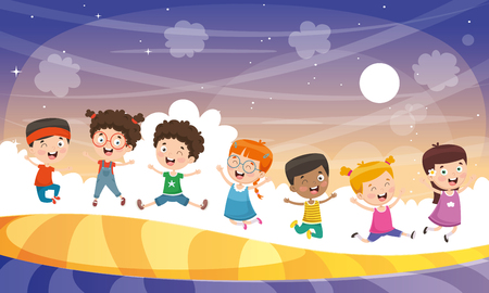 Vector Illustration Of Childrenのイラスト素材