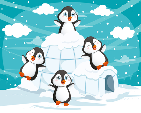 Vector Illustration Of Iglooのイラスト素材