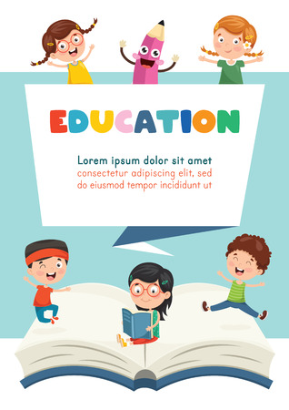 Vector Illustration Of Children Educationのイラスト素材