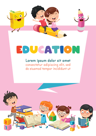 Vector Illustration Of Children Educationのイラスト素材