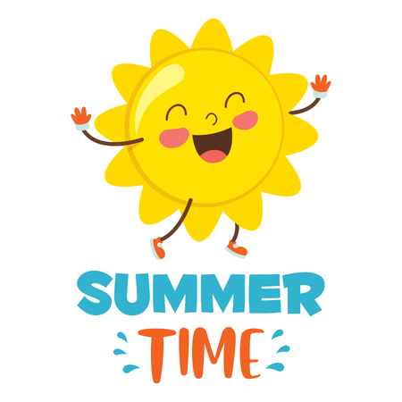 Vector Illustration Of Summer Childrenのイラスト素材
