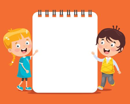 Paper Template Design For Children Educationのイラスト素材