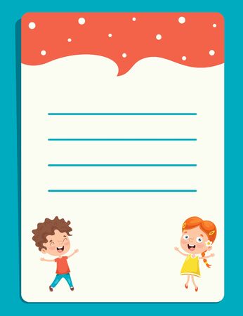 Blank Note Paper For Children Educationのイラスト素材