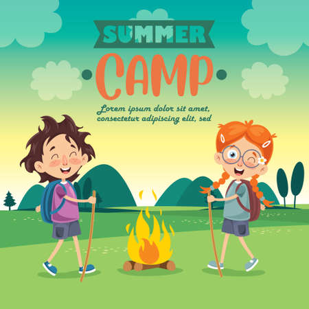 Kids Summer Campのイラスト素材