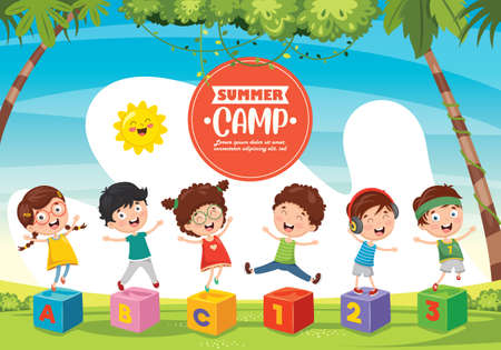 Kids Summer Campのイラスト素材