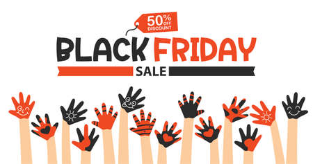 Black Friday Sale Inscription Design Templateのイラスト素材
