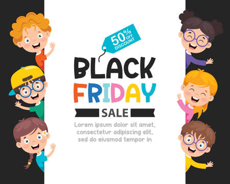 Black Friday Sale Inscription Design Templateのイラスト素材