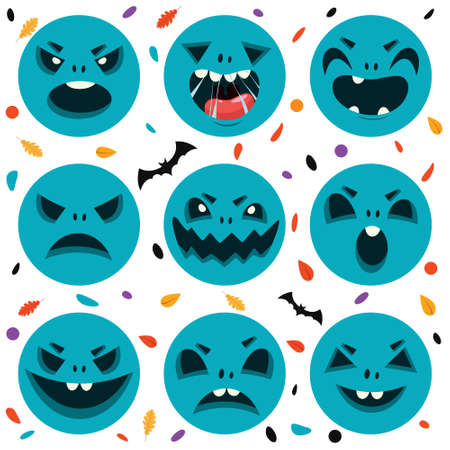 Halloween Design With Cartoon Characterのイラスト素材