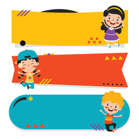 Colorful Speech Bubbles And Labelsのイラスト素材