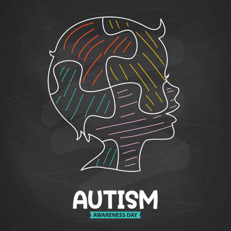 Concept Drawing of Autism Awarenessのイラスト素材
