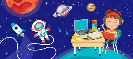 Concept Of Computer Technology For Education And Businessのイラスト素材