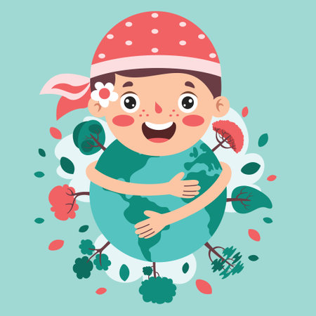 Concept Of Mother Earth Dayのイラスト素材