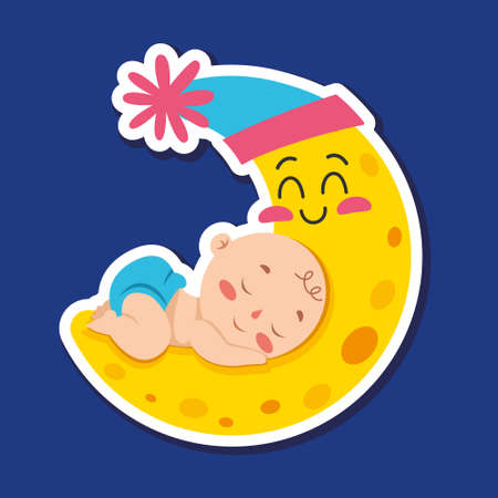Cartoon Drawing Of A  Newborn Baby Characterのイラスト素材