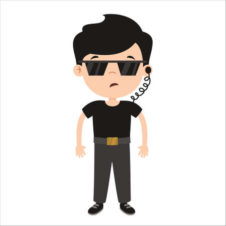 Cartoon Drawing Of A Securityのイラスト素材