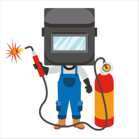 Cartoon Drawing Of A Welderのイラスト素材
