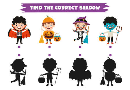 Find The Correct Shadow Activityのイラスト素材