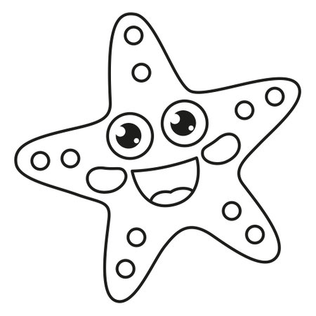 Line Art Drawing For Kids Coloring Pageのイラスト素材