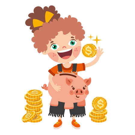 Cartoon Drawing For Economy And Financeのイラスト素材