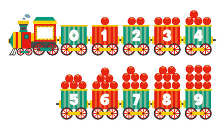 Set Of Colorful Flat Numbersのイラスト素材
