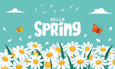 Spring Season Design With Flowers