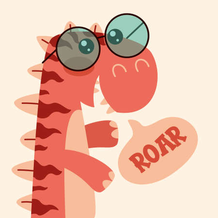 Cartoon Drawing Of A Dinosaurのイラスト素材