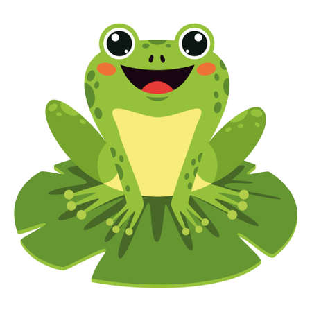 Cartoon Illustration Of A Frogのイラスト素材