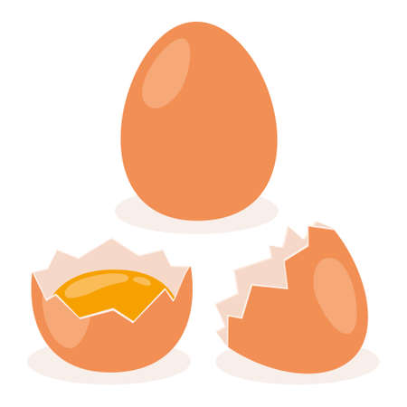 Illustration Of Isolated Chicken Eggsのイラスト素材