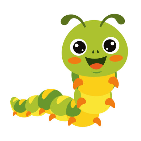 Cartoon Illustration Of A Caterpillarのイラスト素材