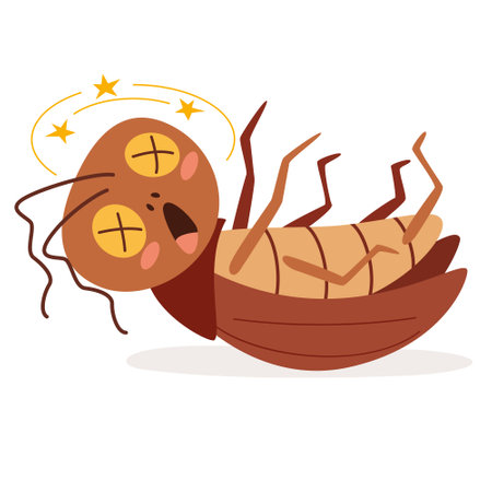 Cartoon Drawing Of Isolated Cockroachのイラスト素材
